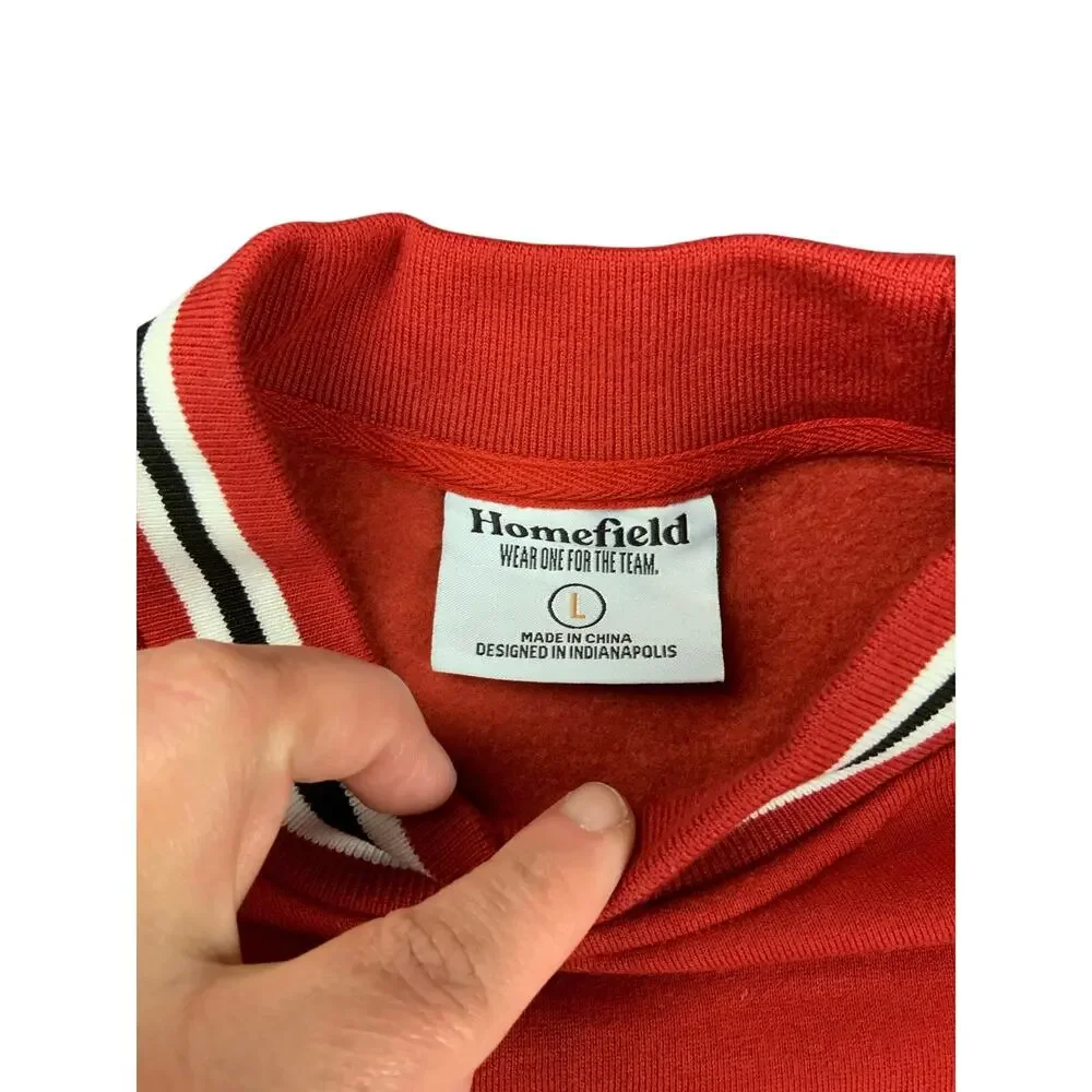 Homefield Indiana Hoosiers Sweatshirt Large Red IU Memorial Stadium Crewneck